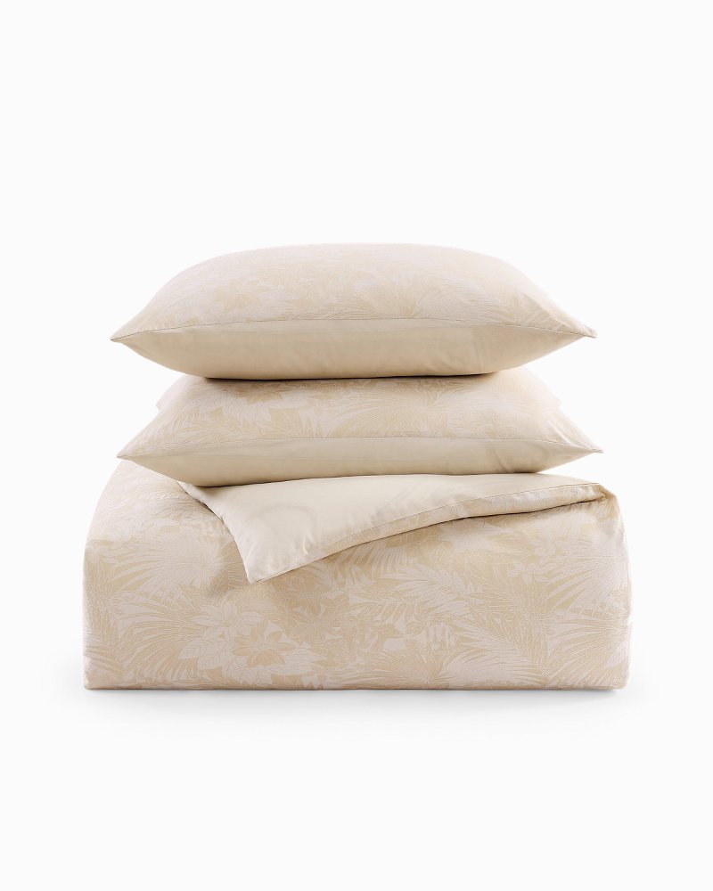 Island Estate Beachside Blooms 3-Piece Full/Queen Duvet Cover Set - Beige