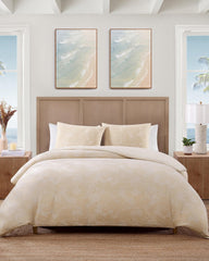 Island Estate Beachside Blooms 3-Piece King Duvet Cover Set - Beige
