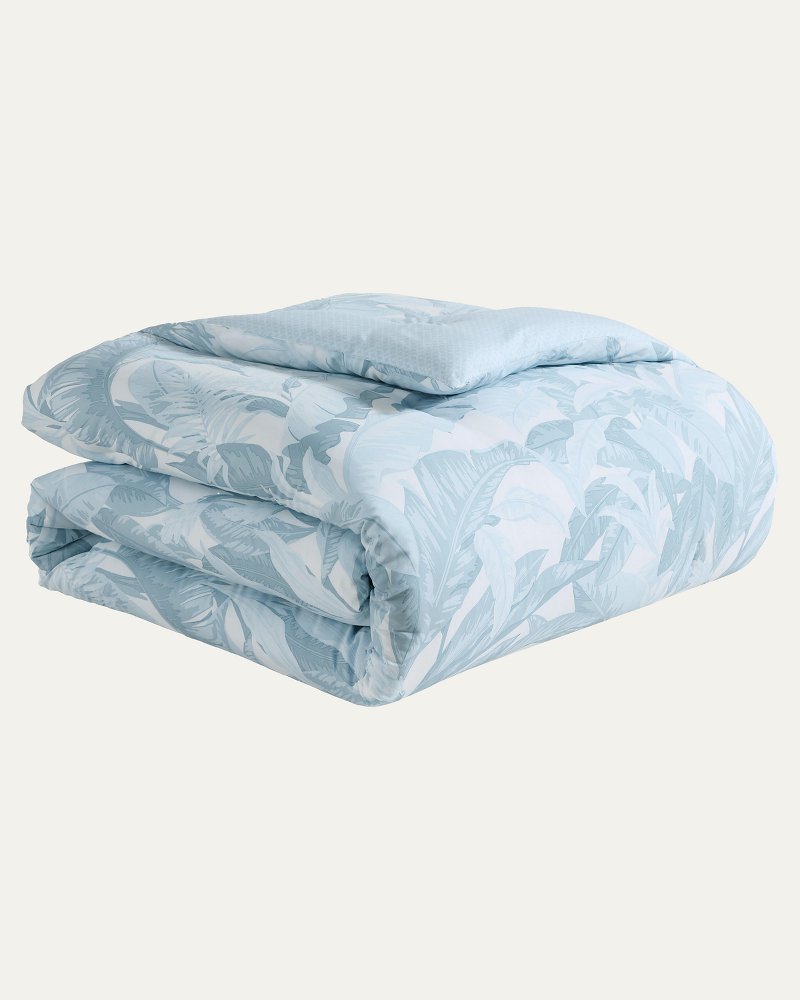 Palm Serenity Reversible 5-Piece Full/Queen Comforter Set - Blue