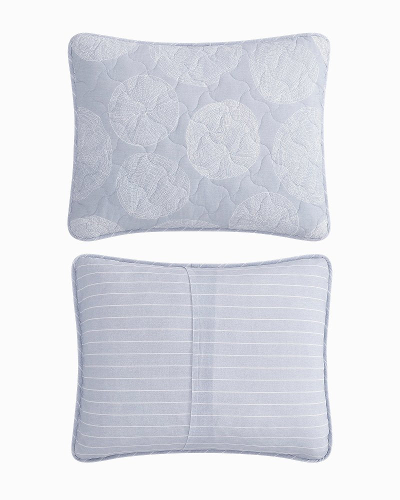 Ocean Island Reversible 3-Piece King Quilt Set - Blue Island