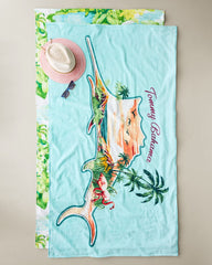 Tropical Toile &amp; Marlin Paradise Beach Towels - Set of 2 - Multicolor