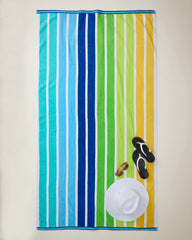 Seaside Ombré Woven Oversized  Beach Towel - Multicolor