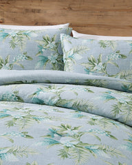 Floral Enchantment Reversible 3-Piece King Comforter Set - Light Blue/Aqua
