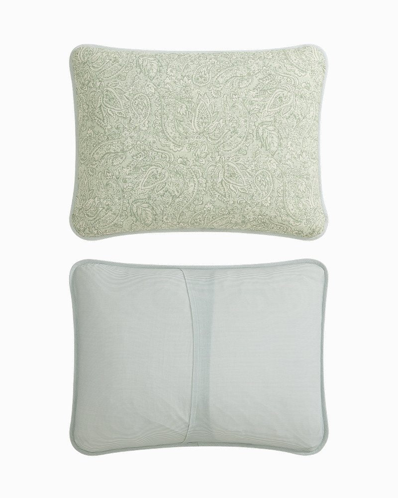 Caicos Isle Reversible 3-Piece Full/Queen Quilt Set - Spring Green