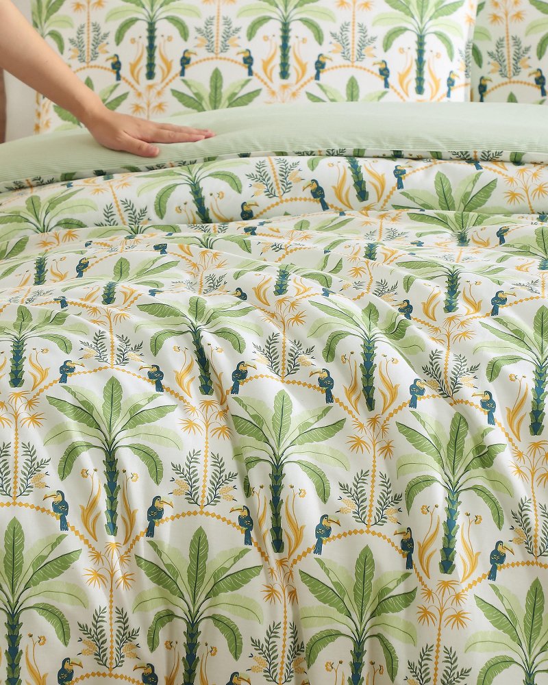 Mystic Palms Reversible 3-Piece Full/Queen Comforter Set - Multicolor