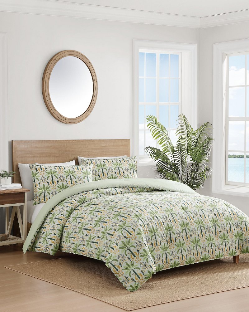 Mystic Palms Reversible 3-Piece King Comforter Set - Multicolor