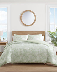 Beach Toile Reversible 3-Piece Full/Queen Comforter Set - Pistachio Green