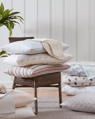 Beach Chairs 4-Piece California King Sheet Set - White/Blue