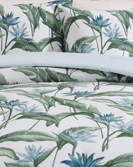 Birds of Paradise Reversible 3-Piece Full/Queen Comforter Set - Blue/Greenblue