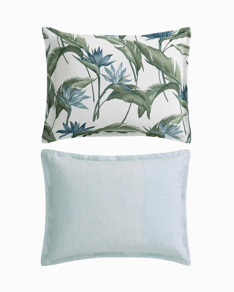Birds of Paradise Reversible 3-Piece King Comforter Set - Blue/Greenblue