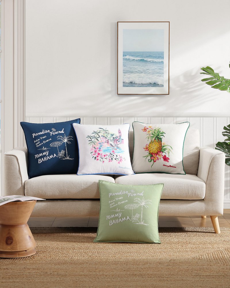 Pineapple Botanic Decorative Pillow - Pink/Green