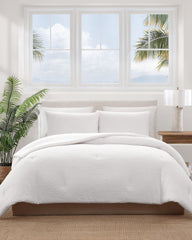 Pebble Texture Reversible 3-Piece King Comforter Set - White