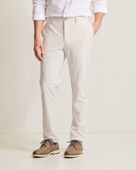 Big &amp; Tall Nova Wave Stretch-Seersucker Sand Stripe Pants - Stone Khaki