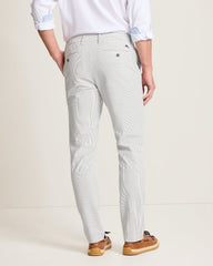 Big &amp; Tall Nova Wave Stretch-Seersucker Sand Stripe Pants - Glass Bottle
