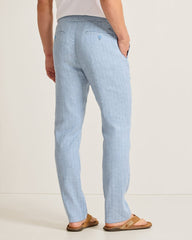 Big &amp; Tall Beach Coast Stretch-Linen E-Waist Pants - Ocean City