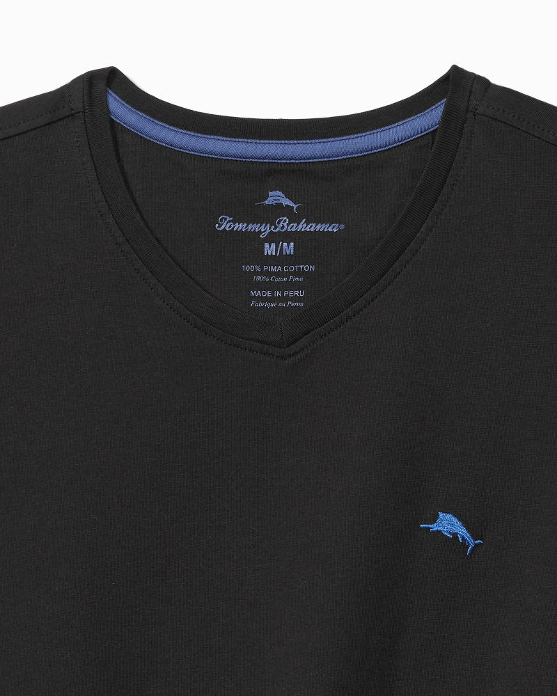 Big &amp; Tall New Bali Skyline V-Neck T-Shirt - Black