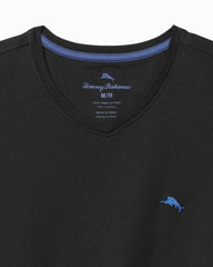 Big &amp; Tall New Bali Skyline V-Neck T-Shirt - Black