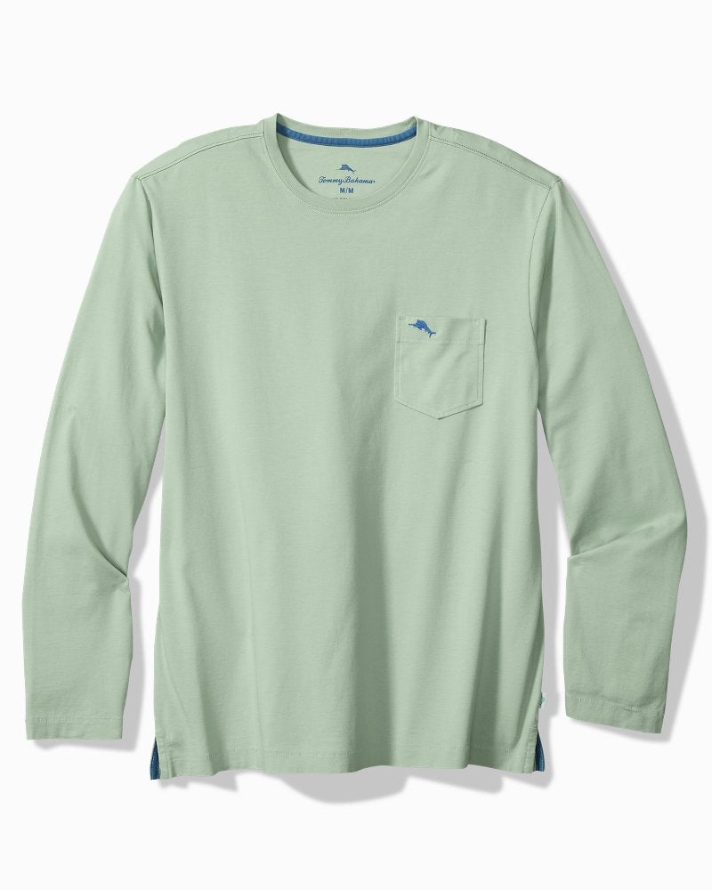Big &amp; Tall Bali Skyline Long-Sleeve T-Shirt - Silky Green