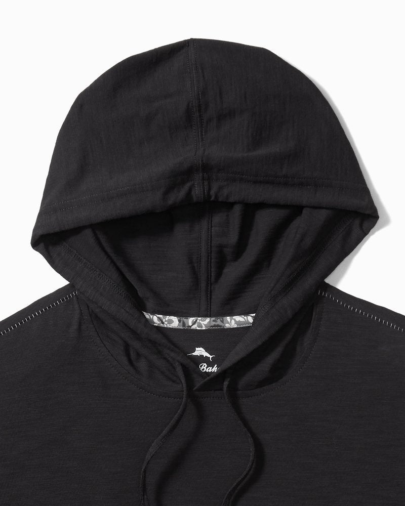 Big &amp; Tall Bali Beach Long-Sleeve Hoodie - Black