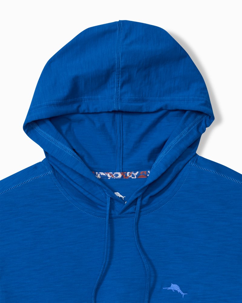 Big &amp; Tall Bali Beach Long-Sleeve Hoodie - Blue Splash