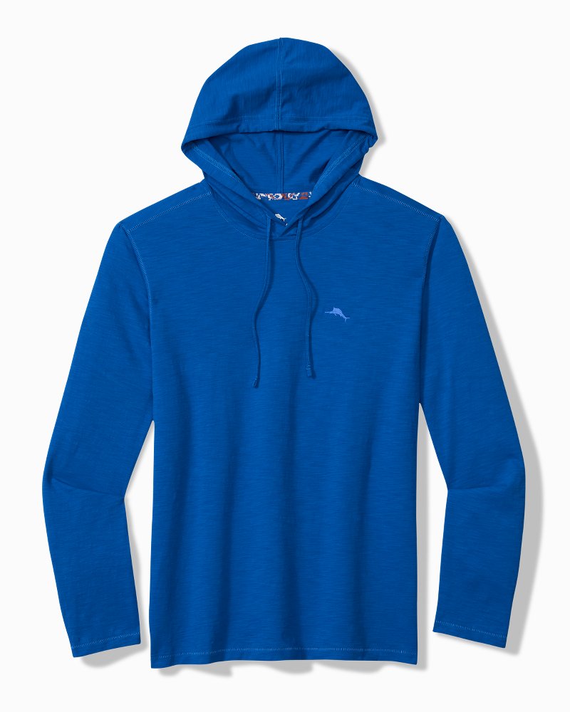 Big &amp; Tall Bali Beach Long-Sleeve Hoodie - Blue Splash