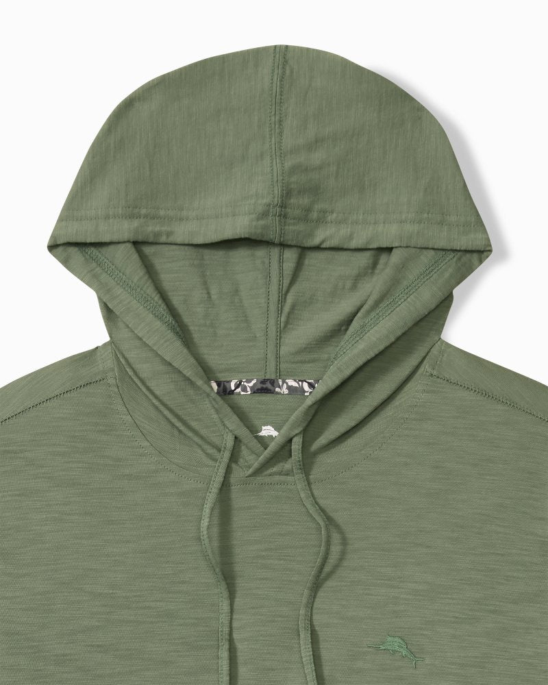 Big &amp; Tall Bali Beach Long-Sleeve Hoodie - Dusty Sage