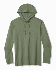 Big &amp; Tall Bali Beach Long-Sleeve Hoodie - Dusty Sage
