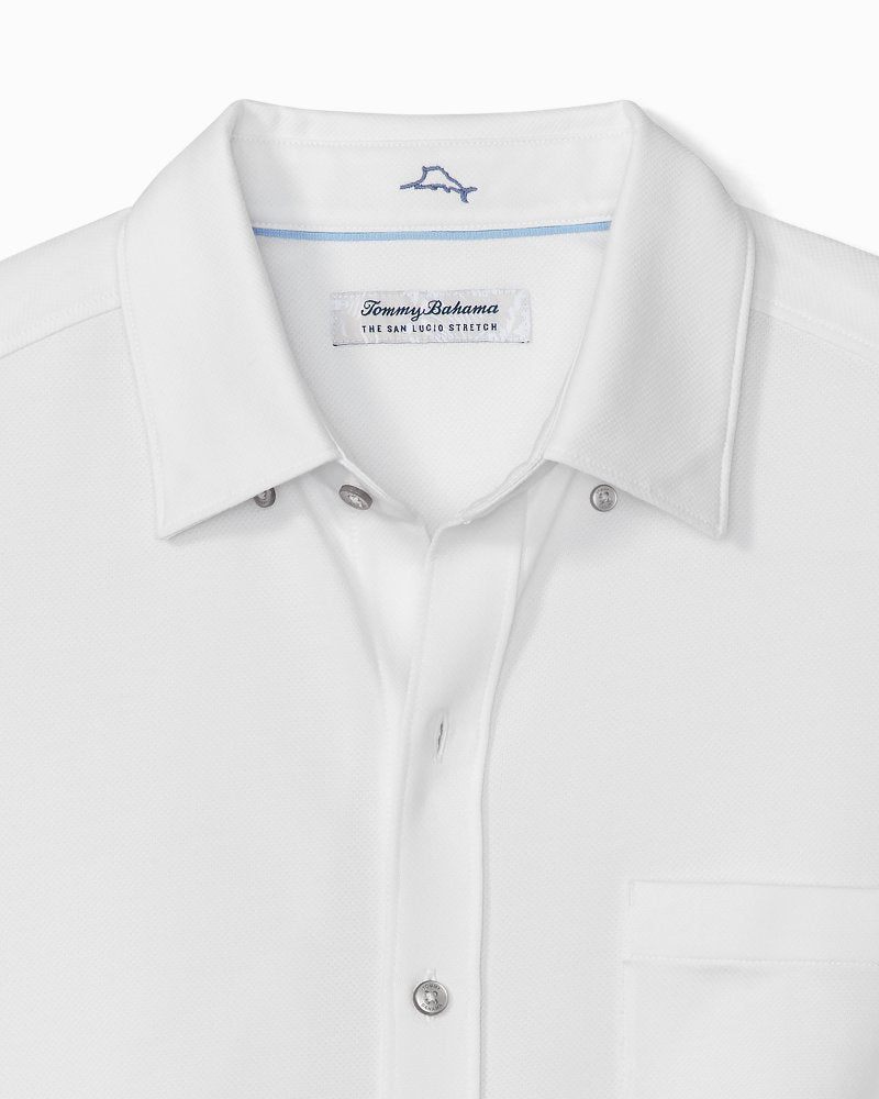 Big &amp; Tall San Lucio Stretch Knit Shirt - White
