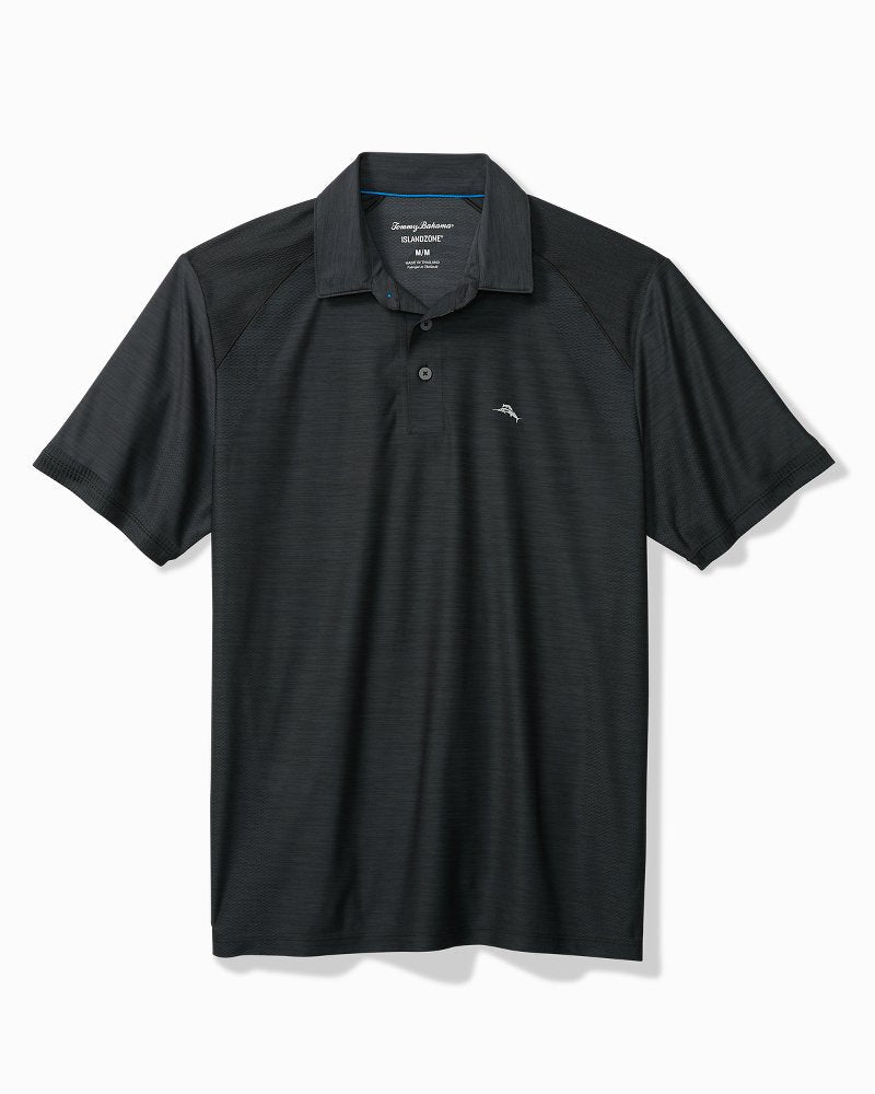 Big &amp; Tall Palm Coast Pro IslandZone Polo - Jet Black