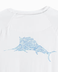 Big &amp; Tall Chill Time Surf IslandZone Rash Guard - White