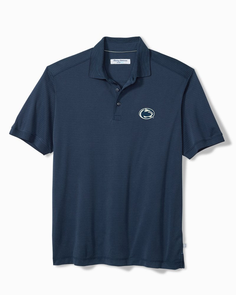 Big &amp; Tall Collegiate Bay Stripe IslandZone Polo - penn_state