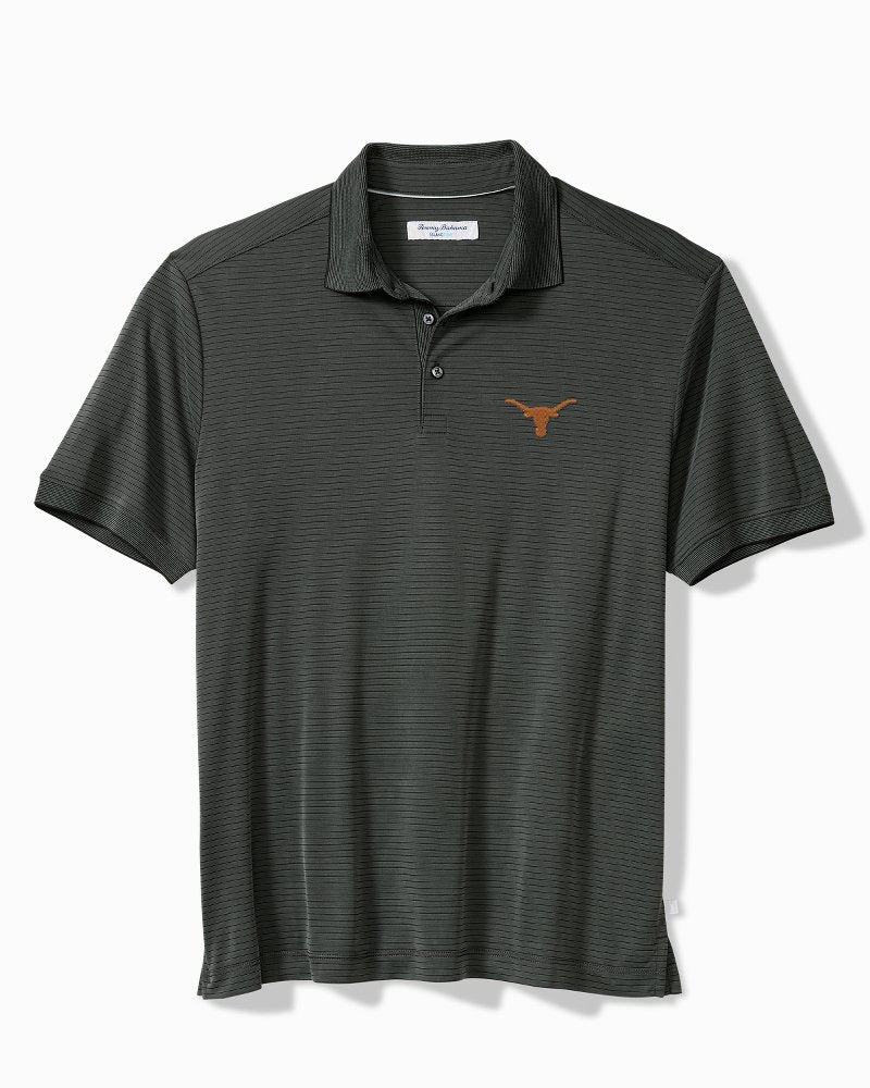 Big &amp; Tall Collegiate Bay Stripe IslandZone Polo - Texas