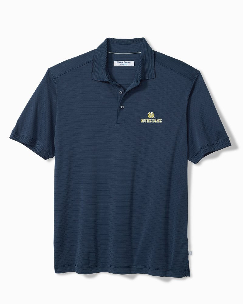 Big &amp; Tall Collegiate Bay Stripe IslandZone Polo - notre_dame