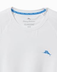 Big &amp; Tall Chill Time Surf IslandZone Short-Sleeve Rash Guard - White