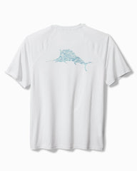 Big &amp; Tall Chill Time Surf IslandZone Short-Sleeve Rash Guard - White
