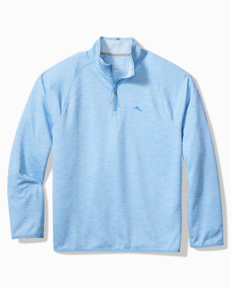 Big &amp; Tall Palm Pro Half-Zip IslandZone Sweatshirt - Blue Expanse