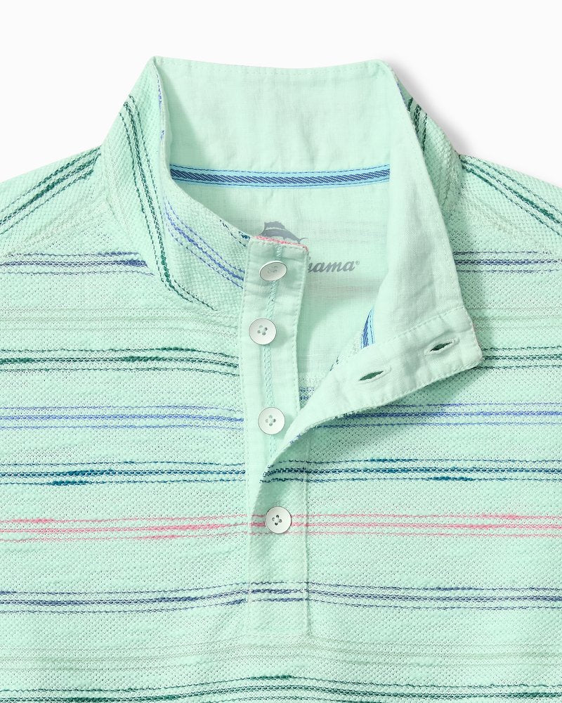Big &amp; Tall Minori Sands Button-Mock Sweatshirt - Pale Opal