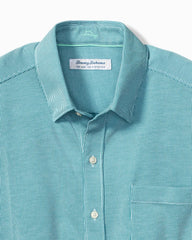 Big &amp; Tall San Lucio Sol Stripe Stretch Knit Shirt - Tourmaline Glaze