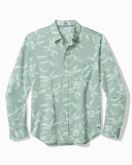 Big &amp; Tall San Lucio Gardenia Stretch Knit Shirt - Tropical Fern