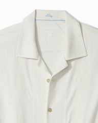 Big &amp; Tall Palm Fresco Beach Border IslandZone® Camp Shirt - Coconut