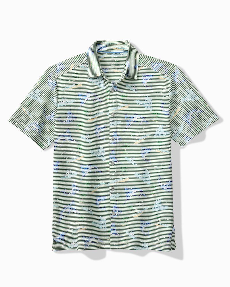 Big &amp; Tall Costa Wave Del Marlin IslandZone Camp Shirt - Tropical Fern