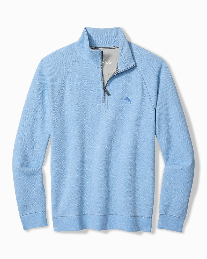 Big &amp; Tall North Port Half-Zip Sweatshirt - Big Sky Blue Heather