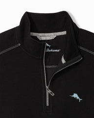 Big &amp; Tall Montego Beach Half-Zip Sweatshirt - Black