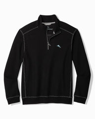 Big &amp; Tall Montego Beach Half-Zip Sweatshirt - Black