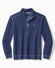 Big &amp; Tall Montego Beach Half-Zip Sweatshirt - Island Navy