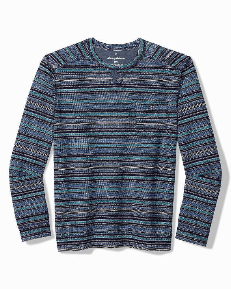 Big &amp; Tall San Felipe Stripe Baja Abaco Sweater - Coastline