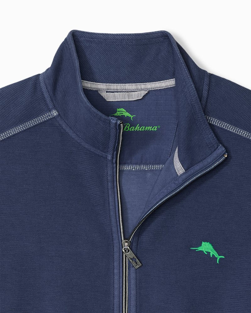 Big &amp; Tall Montego Beach Full-Zip Sweatshirt - Island Navy