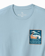 Big &amp; Tall Marlin View Graphic T-Shirt - Silvery Blue