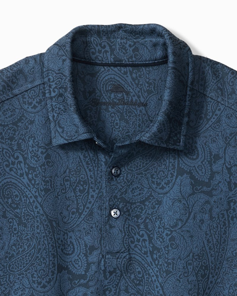 Big &amp; Tall Palisades Paisley Polo - Lake