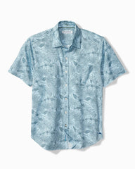 Big &amp; Tall San Lucio Villa Evora Stretch Knit Shirt - Sea Ice